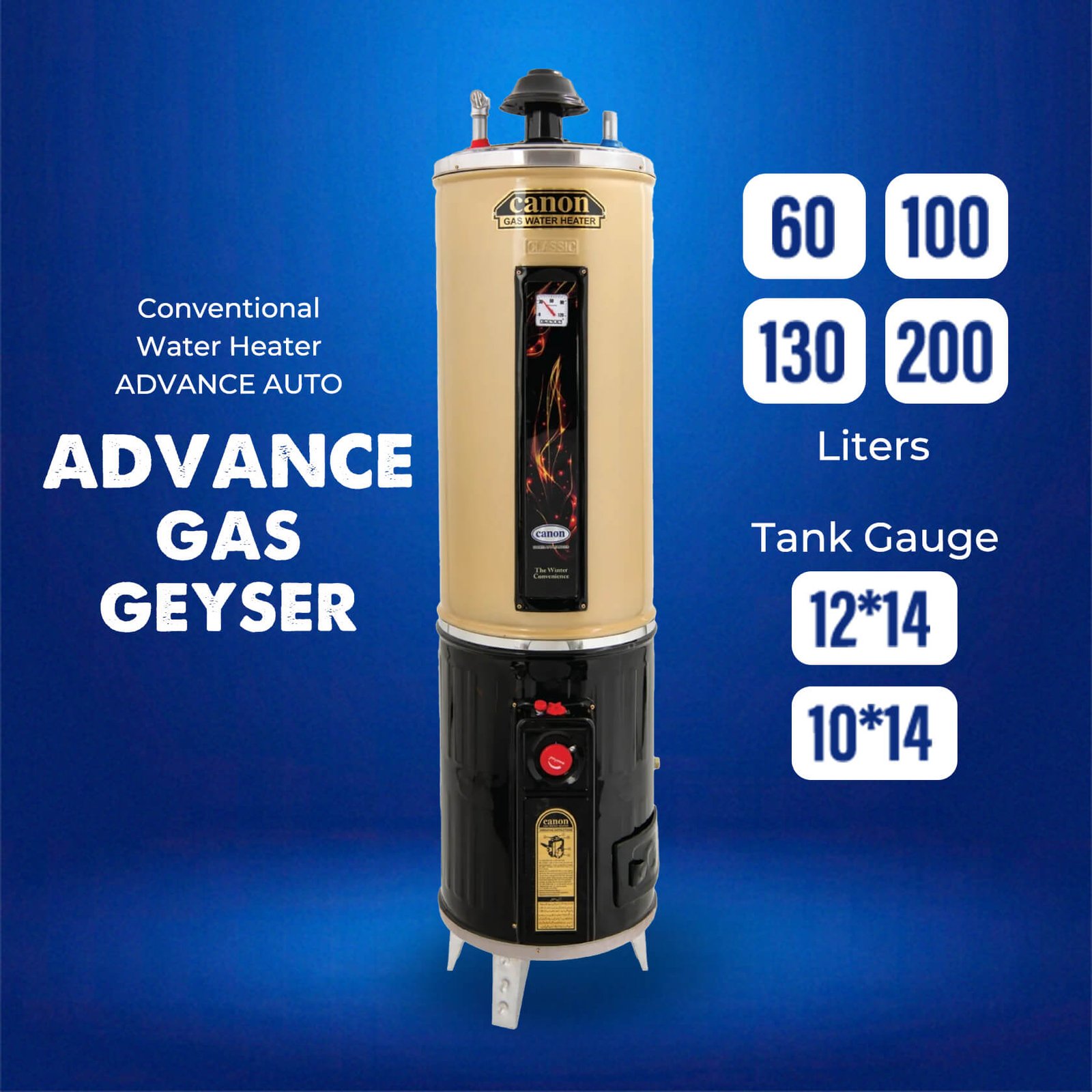 Canon Conventional Water Heater Geyser ADVANCE 130Ltr