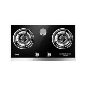 NasGas DG-GN2 Built-in Hob 2 Burner Tempered Glass Gas Stove Auto Ignition