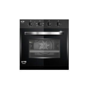NasGas NG-550 Black Glass Built-in Oven56L Hybrid with Electric Exhaust