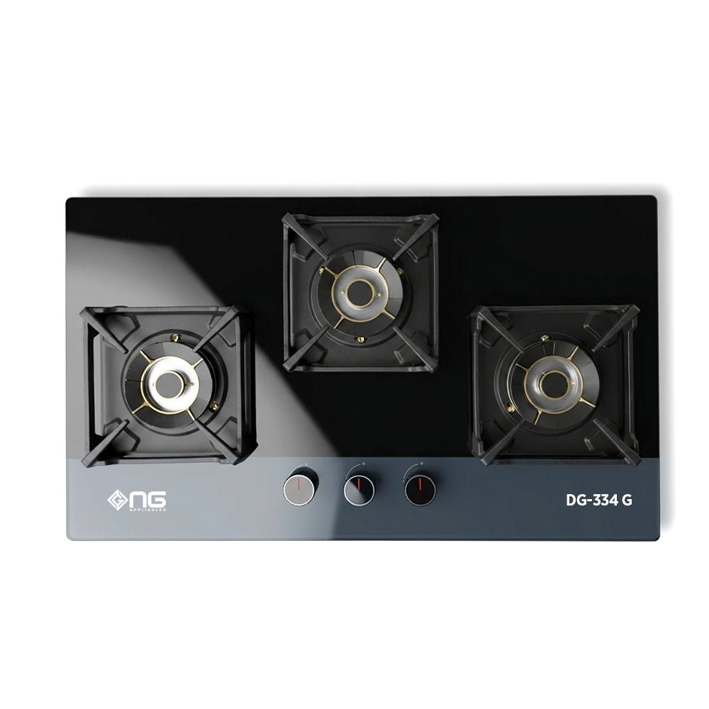 NasGas DG-334G Auto & Safety Built-in Hob 3 Large 5.5Kw Burners with Tempered Glass Top