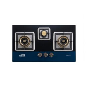 NasGas DG-225 G Built-in Hob 3 Burner Tempered Glass Gas Stove